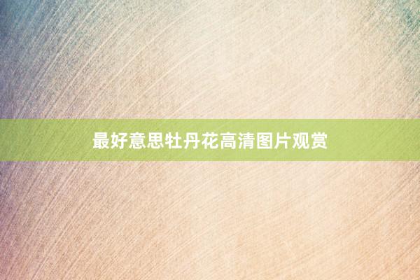 最好意思牡丹花高清图片观赏